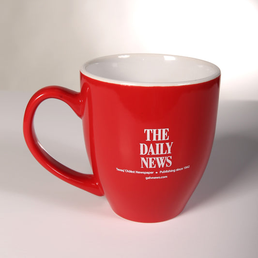 Daily News Cup Red & White Mug