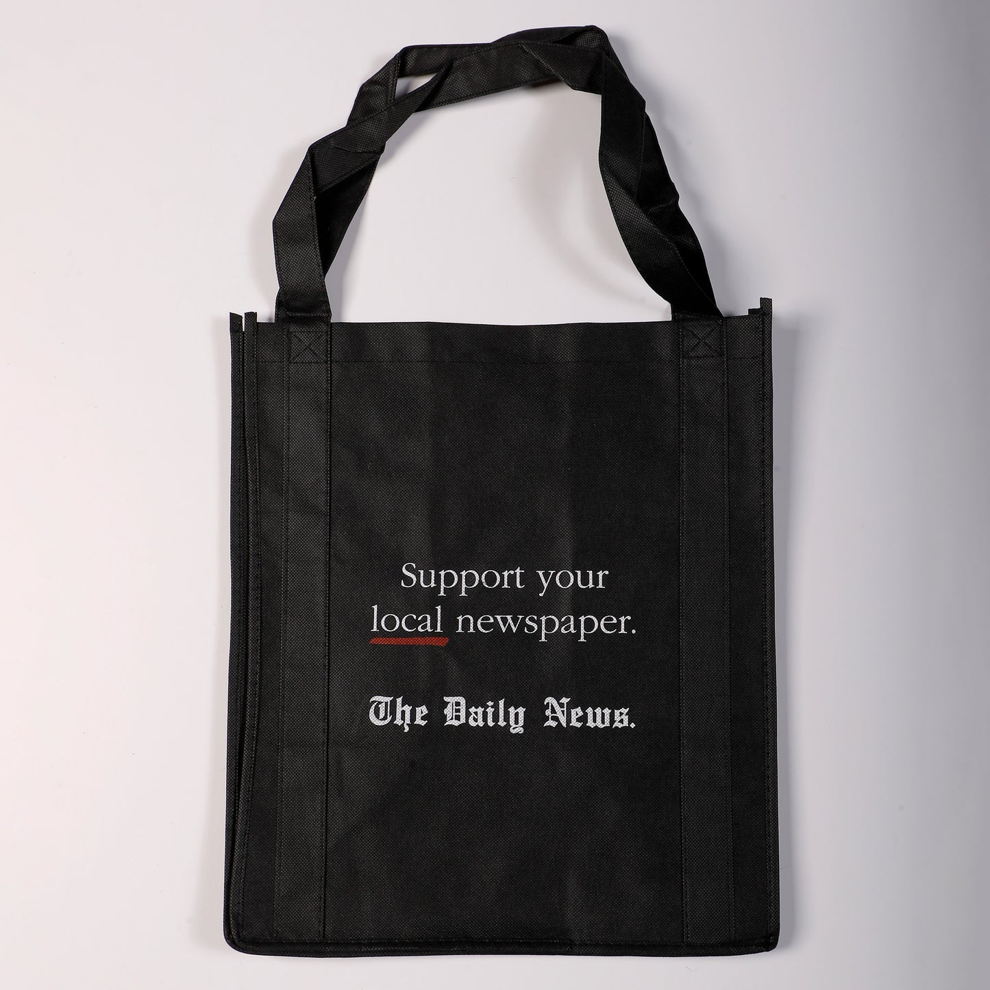 Support your Local Newspaper Black Tote Bag