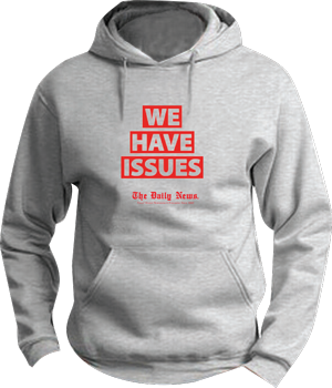 We Have Issues Hoodie (Gray W/Red Letters)